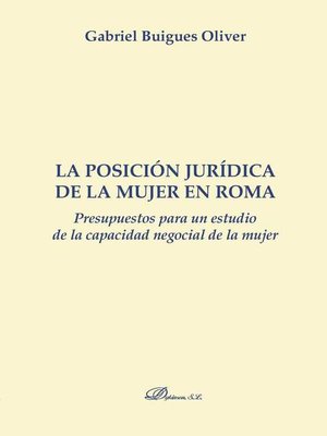 cover image of La posición jurídica de la mujer en Roma